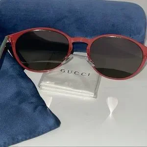 Authentic New Gucci 52mm Round Signature Logo Sunglasses W/ Case, Pouch & Cloth Gucci | Accessories | Authentic New Gucci 52mm Round  main image 4